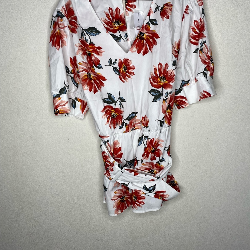 Lane Bryant Floral print top with Belt